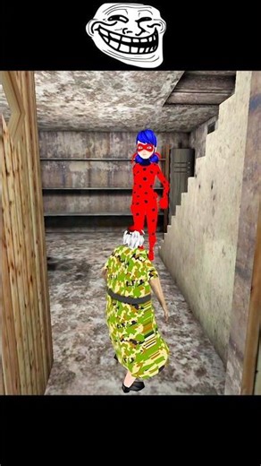 Tiny Solider Granny Vs Ladybug Trolling 😱🔥 #granny #trolling #gaming #viral #shorts