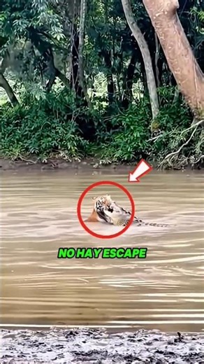 Jaws in the water 🐊🐅 | The never-ending fight.😱