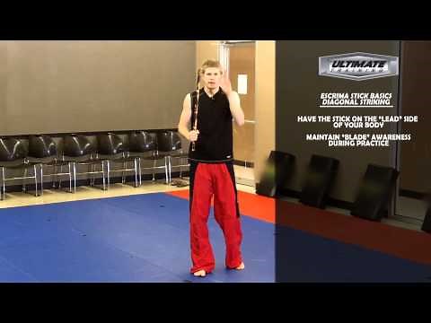 Simple Escrima Stick Basics and Diagonal Striking - How To