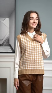 Watch Women's V-Neck Sleeveless Knit Sweater Vest on Amazon Live