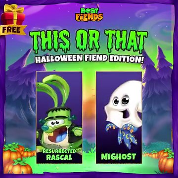 We have another round of spooky Halloween friends to show off! That means it’s time to choose… 𝐑𝐞𝐬𝐮𝐫𝐫𝐞𝐜𝐭𝐞𝐝 𝐑𝐚𝐬𝐜𝐚𝐥 𝐯𝐬. 𝐌𝐢𝐠𝐡𝐨𝐬𝐭 If you need some time to decide, we don’t blame you! 😁 📲 bit.ly/Best_Fiends | Best Fiends