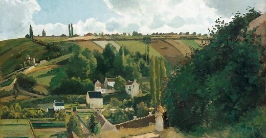 Reproduction de tableau La colline de Jalais à Pontoise de Camille Pissarro