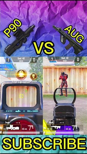 p90 vs aug Comparison in Gildade Place In New Themed Arena | #shorts #bgmi #pubg #pubgM