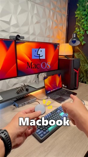 One Macbook One Gaming Rig | KVM Switch Gaming Setup #shorts #macbook #kvmswitch #gamingsetup