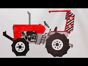 Very easy Swaraj Tractor drawing || स्वराज ट्रैक्टर कैसे बनाए || ‪@vikaspathri-arts353‬