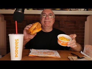 ASMR Eating Popeye's New Buffalo Ranch Chicken Sandwich