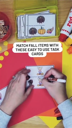 Matching practice BUT make it fall-themed 🍁😍