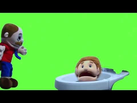 SML Mr. Goodman Being Flushed Down A Toilet Green Screen