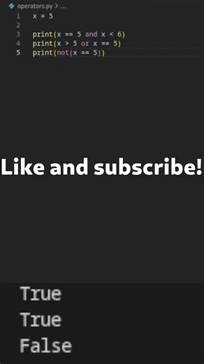 Logical Operators #python
