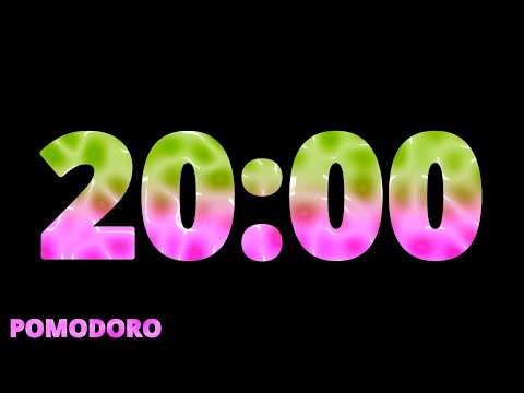 20 Minute Timer - Study - Work - Deep Focus - Countdown Timer - No Music