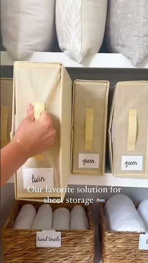 Linen closet organization guide: sheet sets edition | The Home Edit