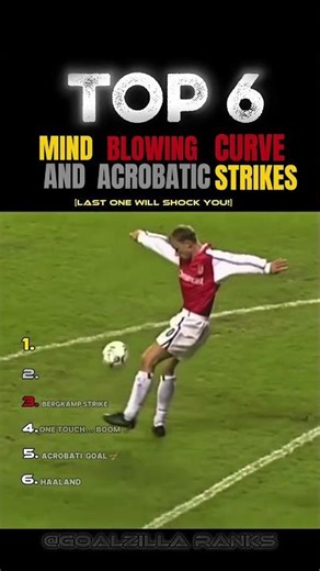 Top 6 Insane Curve & Acrobatic Goals 🤯⚽ #curve #goals #acrobatics #footballhighlights #football