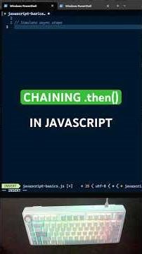 Chaining .then() in JavaScript Promises #coding #programming #keyboard #javascript
