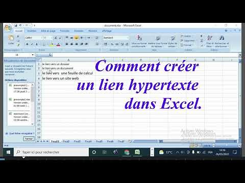 Comment créer un lien hypertexte dans Excel