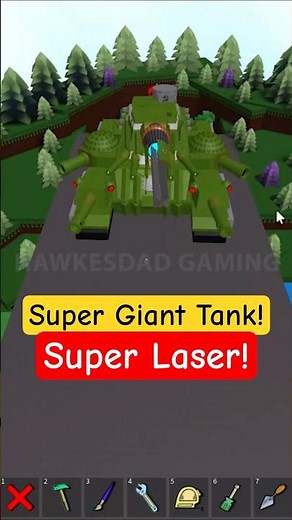 Roblox Build a Boat for Treasure Super Giant Tank with Deadly Laser! #babft #roblox