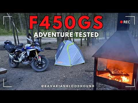 NEW BMW F 450 GS: REAL Adventure Test | Camping, Luggage & Off Road riding.