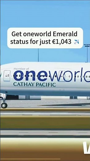 Get oneworld Emerald for just €1,043 #travelshorts #oneworldemerald