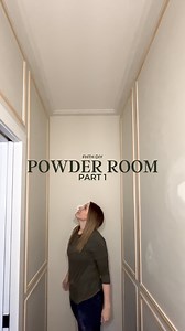 🫧POWDER ROOM REFRESH - PART 1🫧 I’m remodeling my friend’s powder room and though it be small, we are going to make it a statement! You’re going to want to see this reveal because even you won’t believe it’s the same bathroom when I am done! #powderroom #panelmoulding #diyprojects #makehouseahome | From House To Home DIY