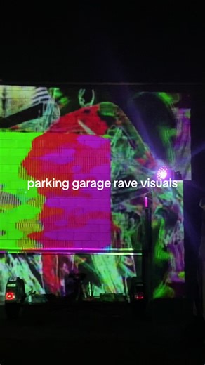 Parking Garage Rave Visuals: A VJ Experience