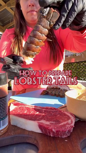 How To Prepare LOBSTER TAILS 🦞 let me show you the cut and how to prepare lobster tails for the grill. By setting the meat on top of the shell, the shell acts as barrier to grill on. #HowTo #Prepare #LobsterTails #fypシ #CookingTips #FoodHacks #Lobster