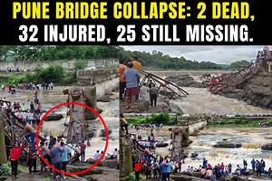 Old bridge collapsed In Pune – over 125 tourists were on the bridge. Rescue continues, but safety questions remain. | Gulbarga Headlines