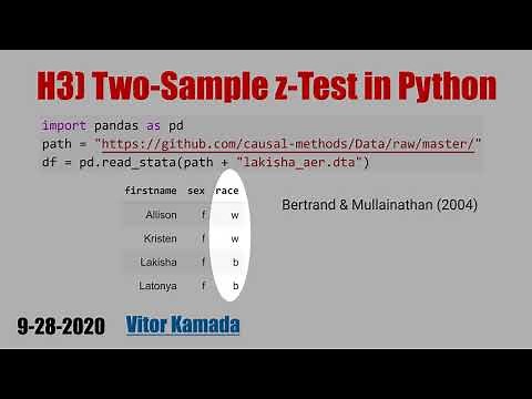 H3) Two-Sample z-Test in Python