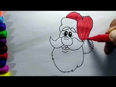 How to Draw Santa Claus Face Step by Step Easy Christmas Drawing Tutorial