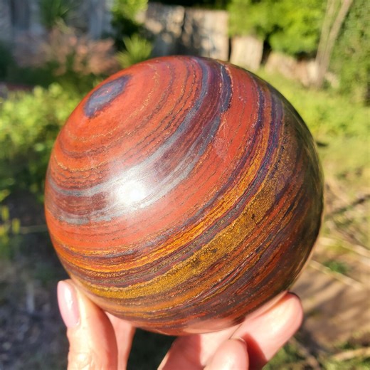 Large Tiger Iron Crystal Banded Sphere 1300 Grams 92mm - Etsy