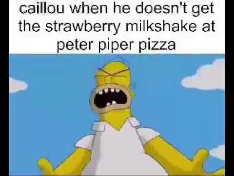 caillou when he doesn't get the strawberry milkshake