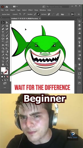 Watch This: Beginner vs Expert in Adobe Illustrator #shorts