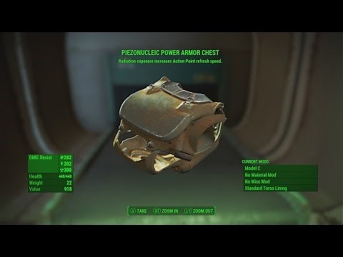 FALLOUT 4 Rare Power Armor Guide - Piezonucleic Power Armor Chest Piece!