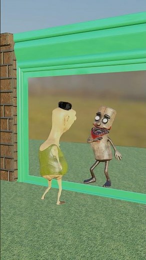 Hamood Habibi plays mirror game with Tung Tung Zombie #tungtungtungsahurt #animation #memes #funny