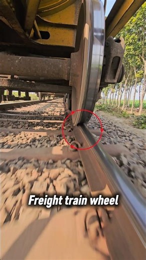 How does a train wheel flange work? #wheels #railway #railtrack #flange