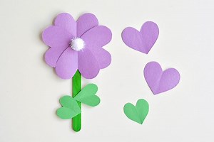 How to Make Construction Paper Flowers (From cut out heart shapes!)