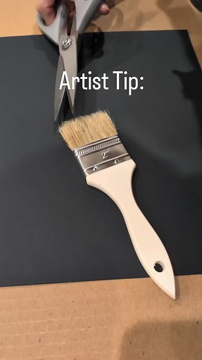 2.6K views | Here is another way you can modify a cheap paintbrush to create a fresh effect. This would be great for making textures like grass or fur. . . . . . #painter #art #iowaartist #iowaart #paintersofinstagram #painting #arttips #artisttips | Kathleen Fiscus Art | Facebook