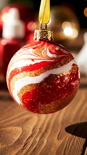 Sometimes the most magical crafts are the simplest… Here’s a super quick look at everything you need to create this stunning swirled holiday ornament — and the final result that will shine on any tree! 💫💜 Ingredients: • Clear plastic ornament • Baking soda • Acrylic paint (black, blue, purple, pink, gold) • Fine glitter • Optional: Mod Podge or clear glue Watch how these simple ingredients come together to make a gorgeous, galaxy-style Christmas ornament that looks like a tiny universe floatin