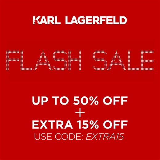 For a very limited time only, enjoy an additional 15% off all sale styles. Use code EXTRA15 at checkout. | KARL LAGERFELD