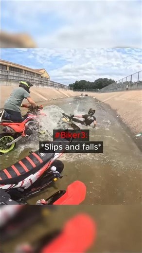 Dirt Bikes Falls in the River - WTF Moment 🤣🔥