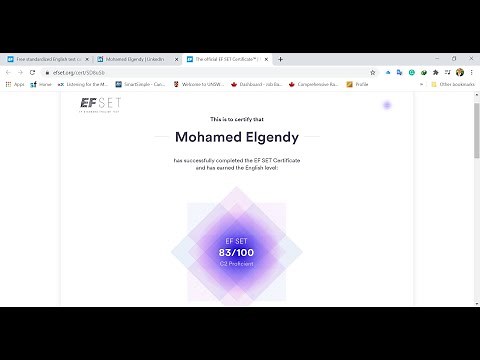 شهادة لغة إنجليزية معترف بها عالميا تعادل ايليتس وتويفل مجاااانا ُEF SET TEST