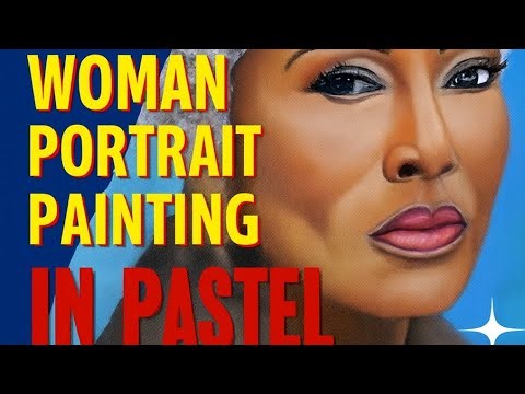 Woman Pastel Portrait Painting: Timelapse