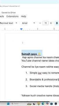 Google Docs में Text को Bold, Italic & Underline कैसे करें Easy Tips | #googledocstutorial #shorts