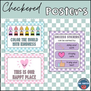 Checkered Classroom Posters