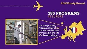 With more than 400 options, LSU's Study Abroad Programs offer great opportunities to explore the globe and broaden academic horizons. The Study Abroad Fair is Oct. 18-19 in the Student Union. More info: www.lsu.edu/studyabroad | LSU