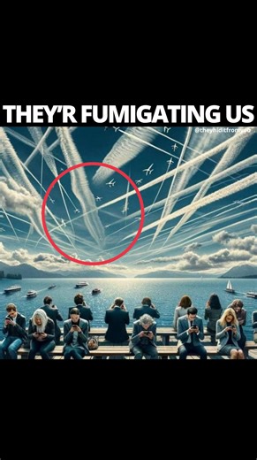 They Hid It 👁 on Instagram: "THEY’RE SPRAYING US ✈️🌫️👁️ While millions of people walk under the open sky without looking up, others are beginning to notice a pattern repeating itself worldwide: impossible routes, lines that intersect without any aeronautical logic, and dense contrails that linger in the air far longer than would be natural. Three facts they don’t want you to remember: – The World Meteorological Organization has acknowledged “climate modification” programs that have been activ