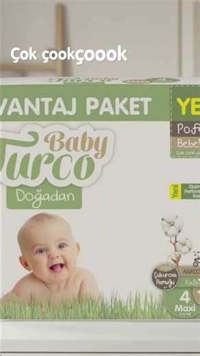 Yeni Pofuduk Bebek Bezi Baby Turco Doğadan; çok çook çoook yumuşak