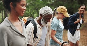 Group Hiking Friends Nature Walking On Stock Footage Video (100% Royalty-free) 3514333857 | Shutterstock