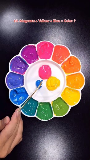Mix New Rainbow Color = Satisfying #colormixing #satisfying #rainbow