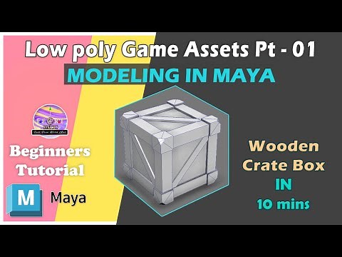 Low poly Wooden Crate Game Assets | Pt - 01 Modeling in Maya #lowpoly3d #gameassets #woodenbox
