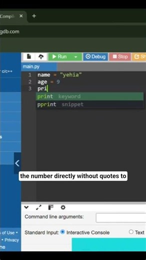 Learn Python Fast: Variables & Print in 45s ⚡#coding #programming #python