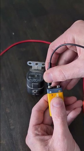 Test Relay With 9V Battery #obs #chevy #gm #automobile #electrical #fuelpump #relay